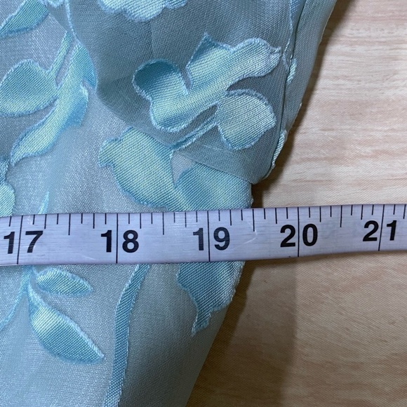 J.R. Nite by Caliendo Blue Green V Neck Evening Blouse Size 10 NWT - Picture 4 of 6